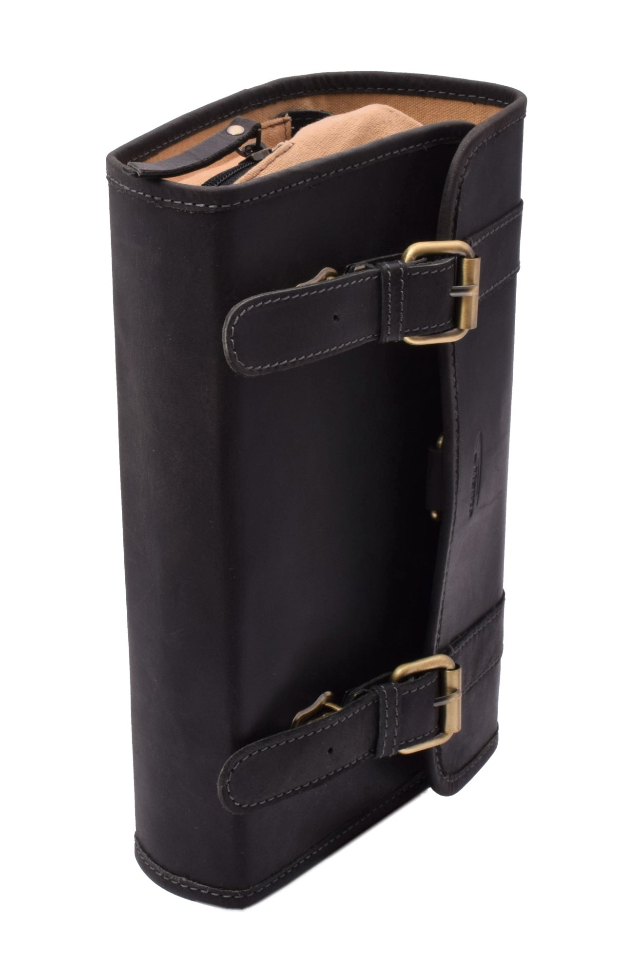 Menzo MB52 Kulturtasche Büffelleder/schwarz