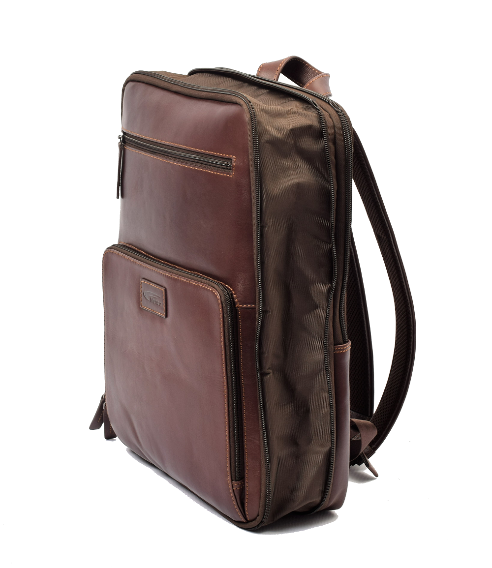 Menzo MB64D - Rucksack Rindsleder/marone für 13,3 Zoll Laptop