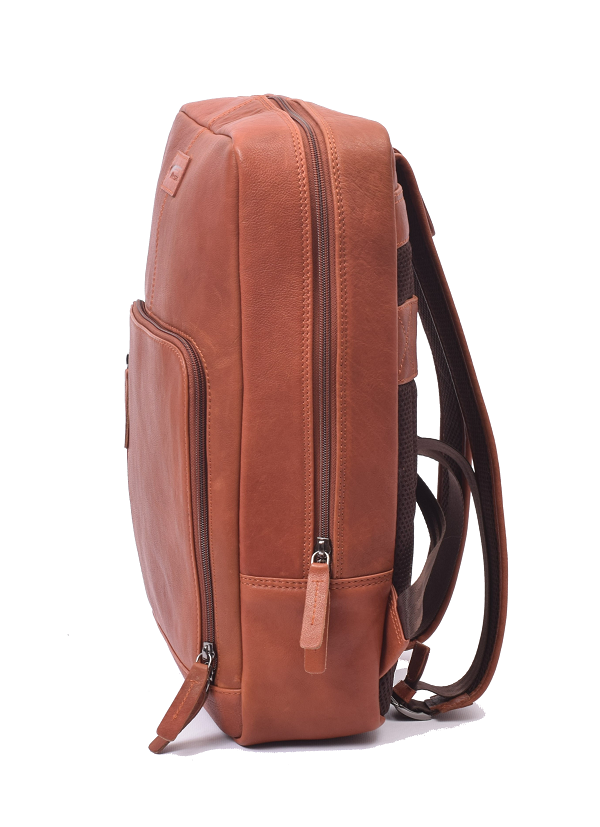 Menzo MB82 - Rucksack Rindsleder washed/cognac für 14" Laptop