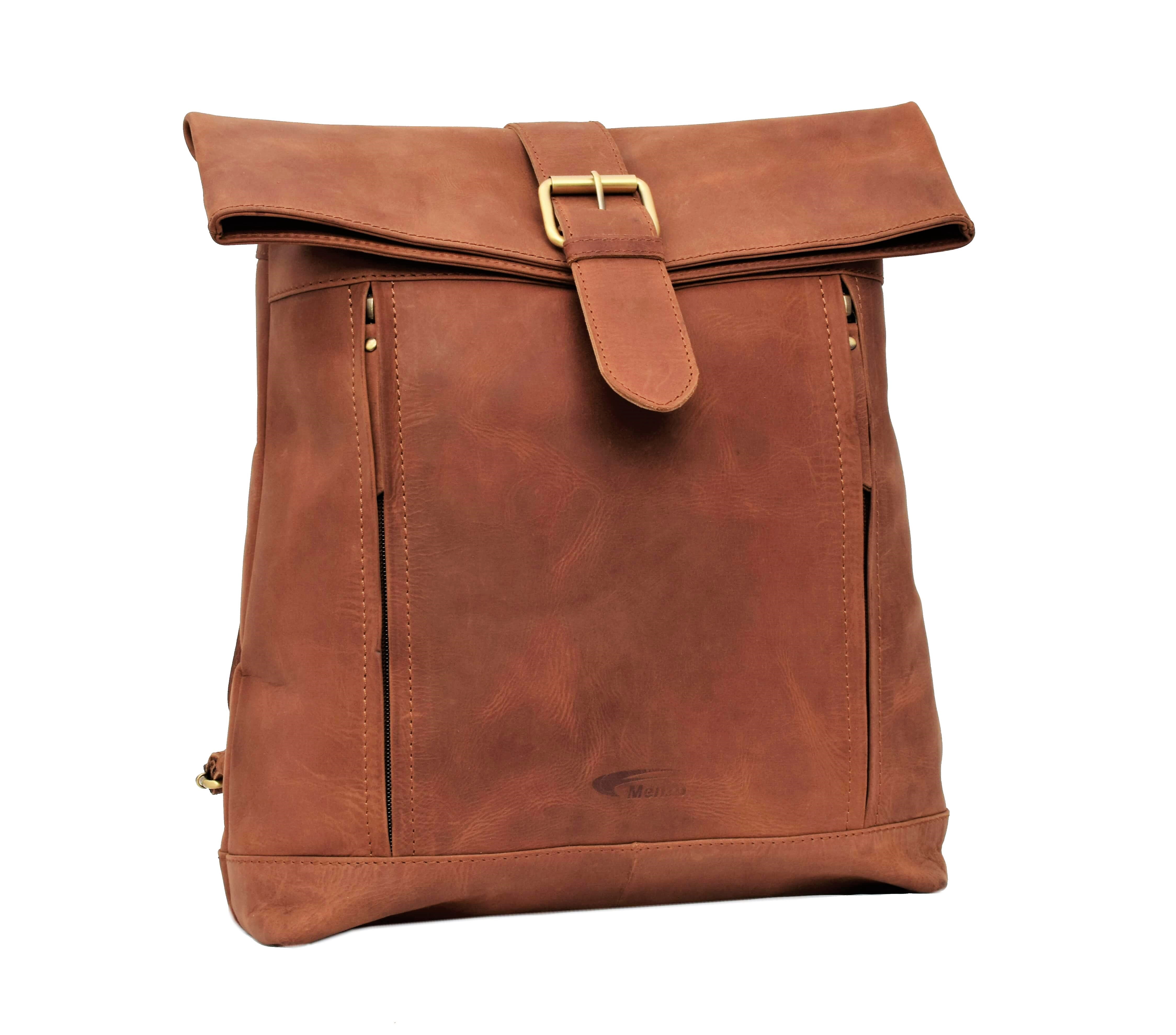 Menzo MB63 Rucksack Büffelleder/deltabraun