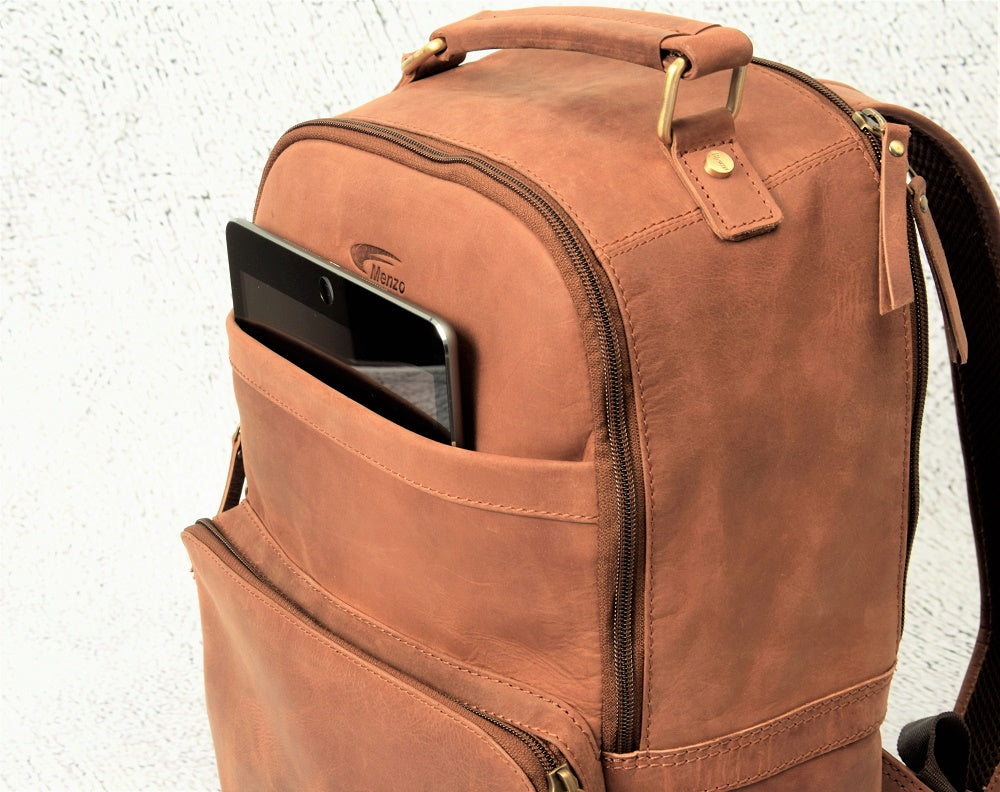 Menzo MB59 Rucksack Büffelleder/deltabraun