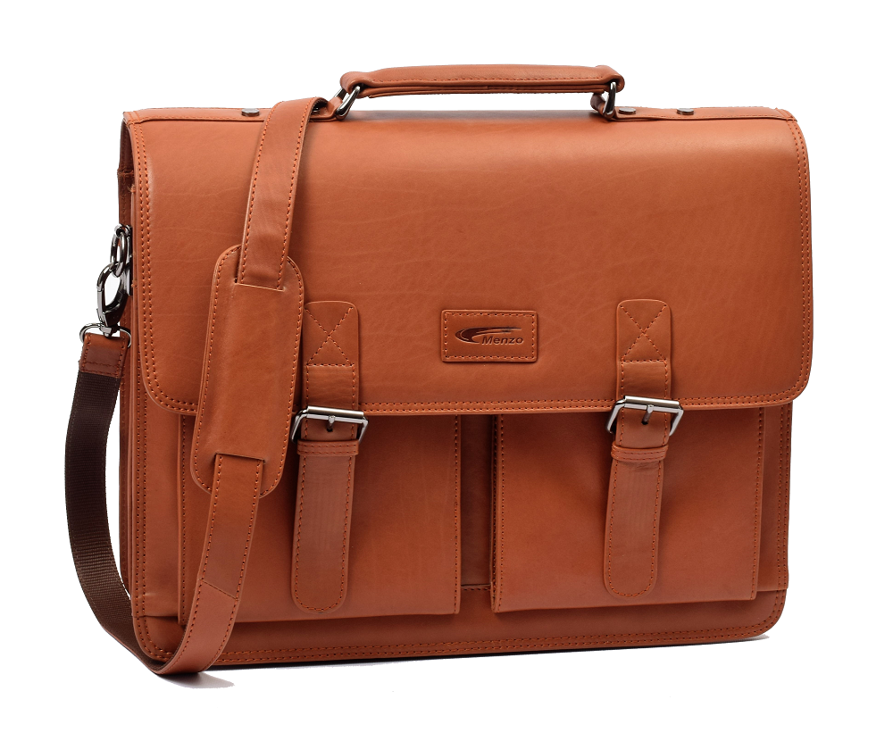 Menzo MB2D - 15,6 Zoll Aktentasche Rindsleder/hellbraun