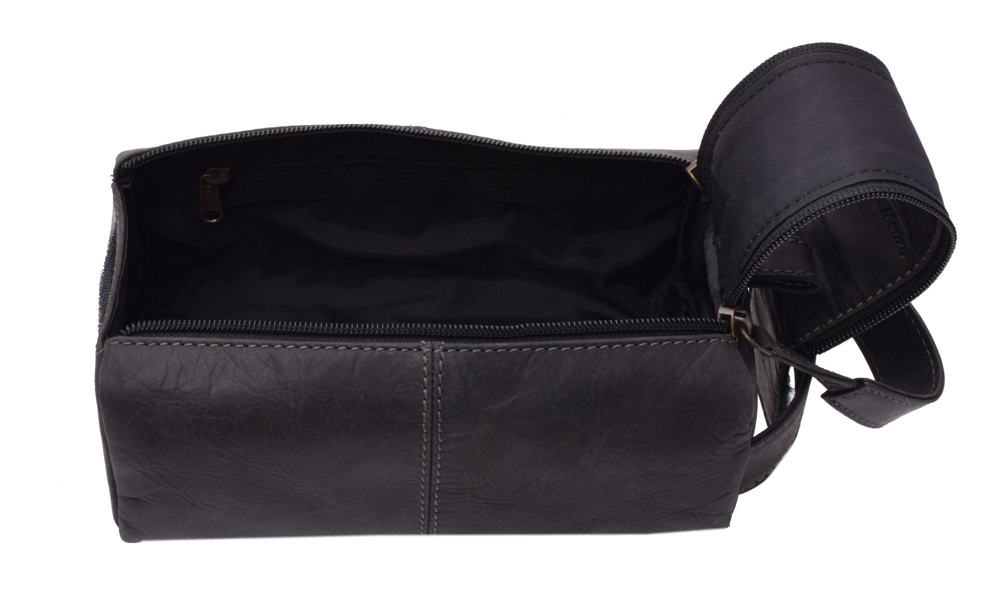 Menzo MB51 Kulturtasche Büffelleder/schwarz