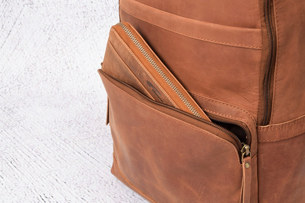 Menzo MB59 Rucksack Büffelleder/deltabraun