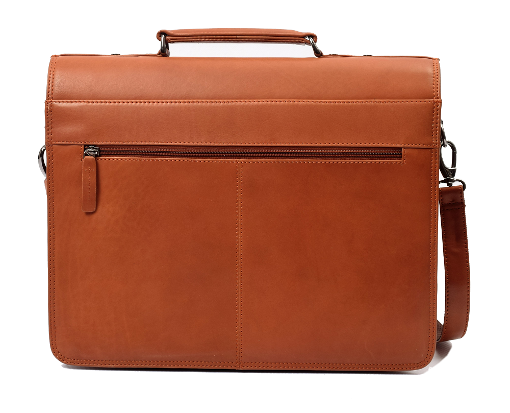 Menzo MB2D - 15,6 Zoll Aktentasche Rindsleder/hellbraun