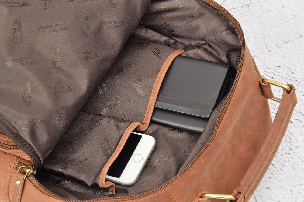 Menzo MB59 Rucksack Büffelleder/deltabraun