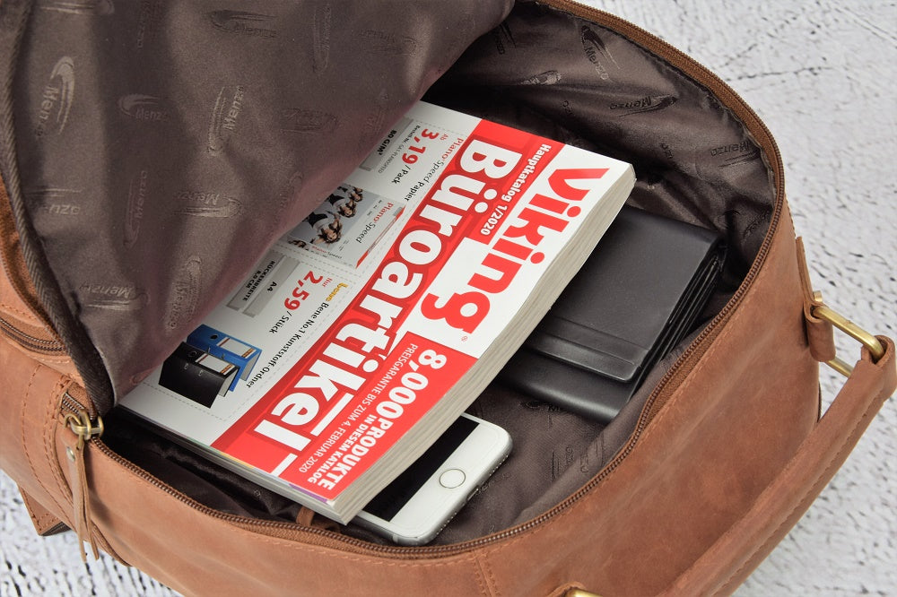 Menzo MB59 Rucksack Büffelleder/deltabraun