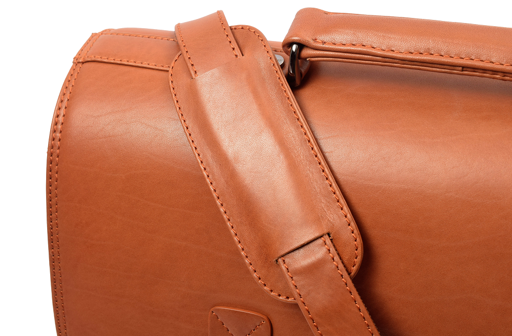 Menzo MB2D - 15,6 Zoll Aktentasche Rindsleder/hellbraun