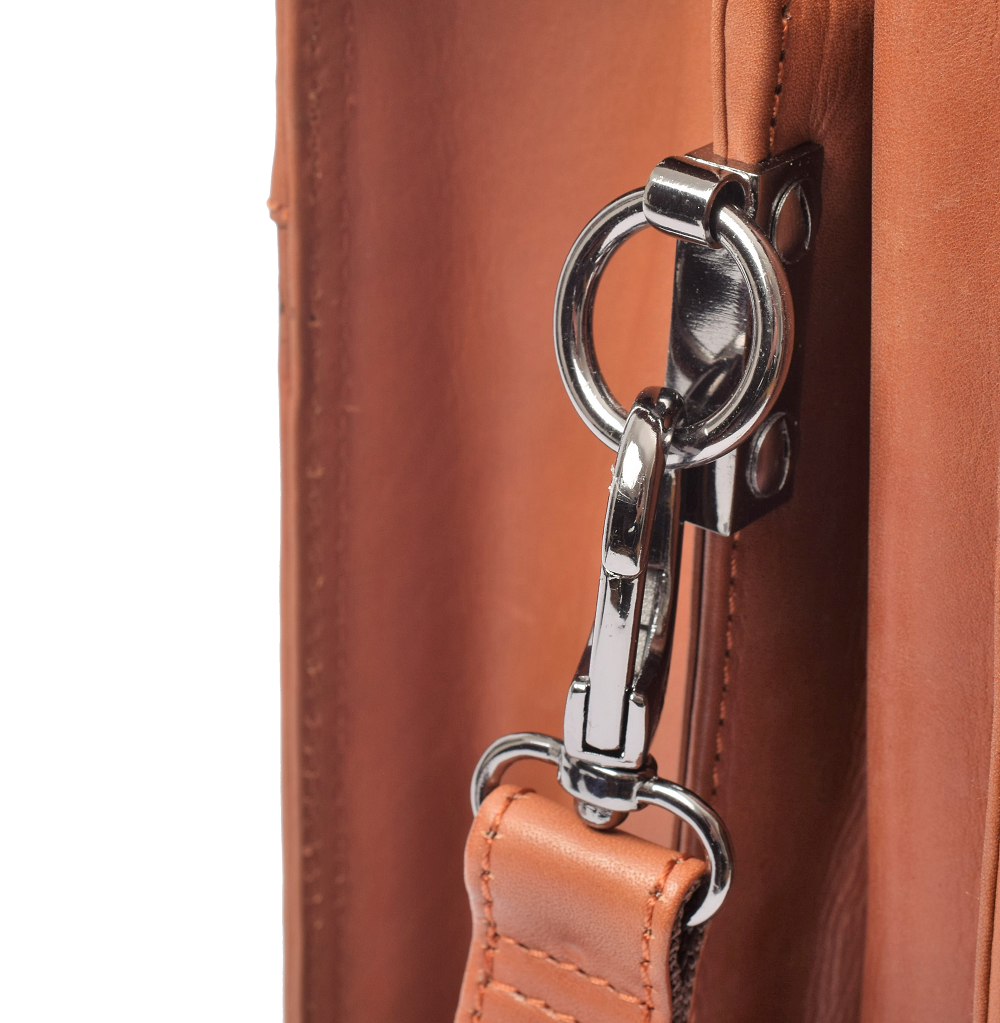 Menzo MB2D - 15,6 Zoll Aktentasche Rindsleder/hellbraun