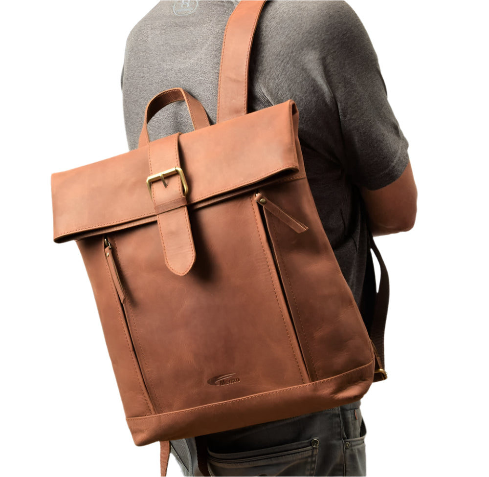 Menzo MB63 Rucksack Büffelleder/deltabraun
