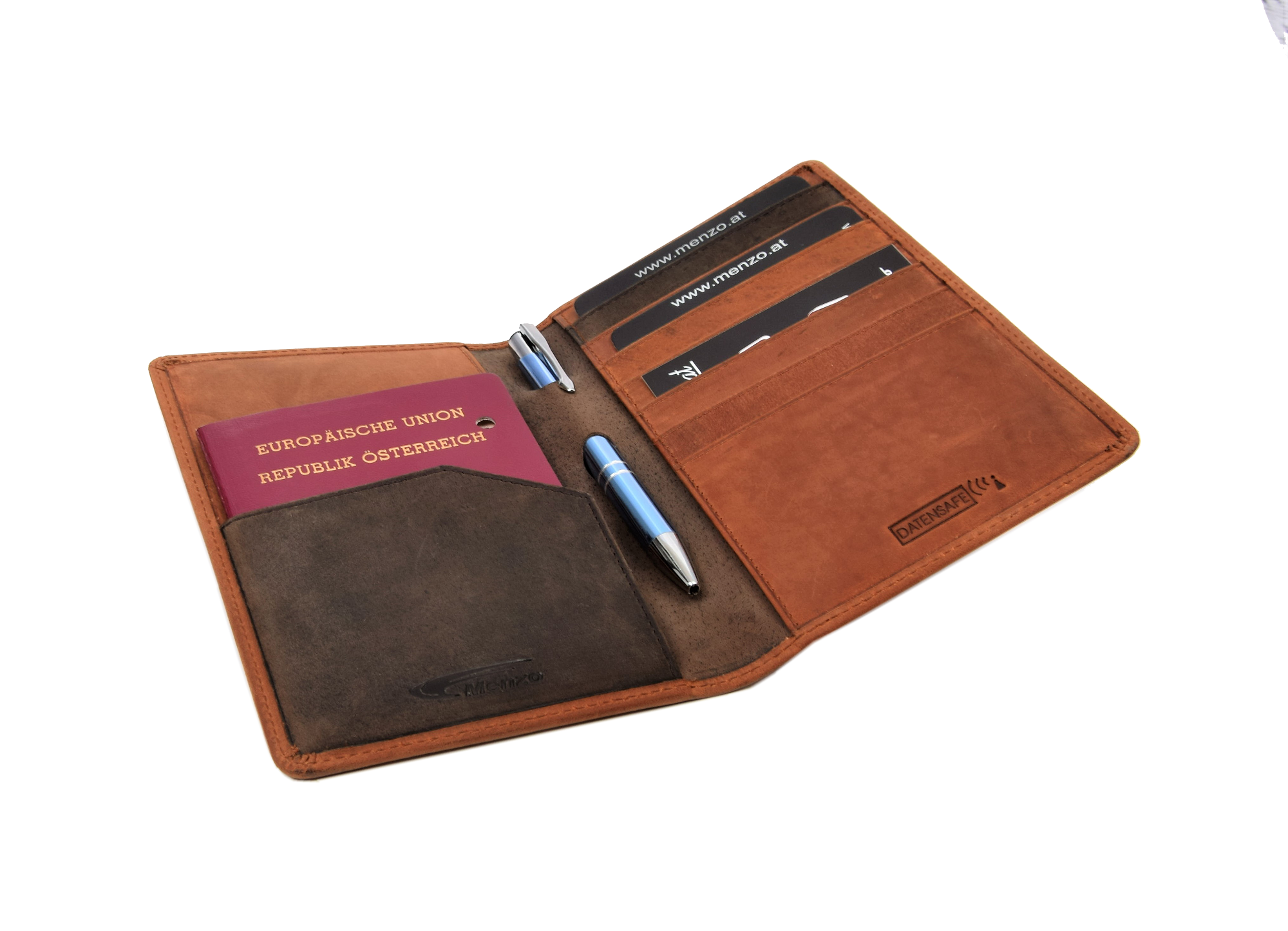 Menzo 988 Reisepass-/Dokumentenetui (deltabraun)