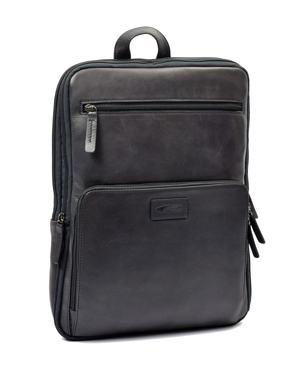 Menzo MB64D - Rucksack Rindsleder/blau für 13,3 Zoll Laptop