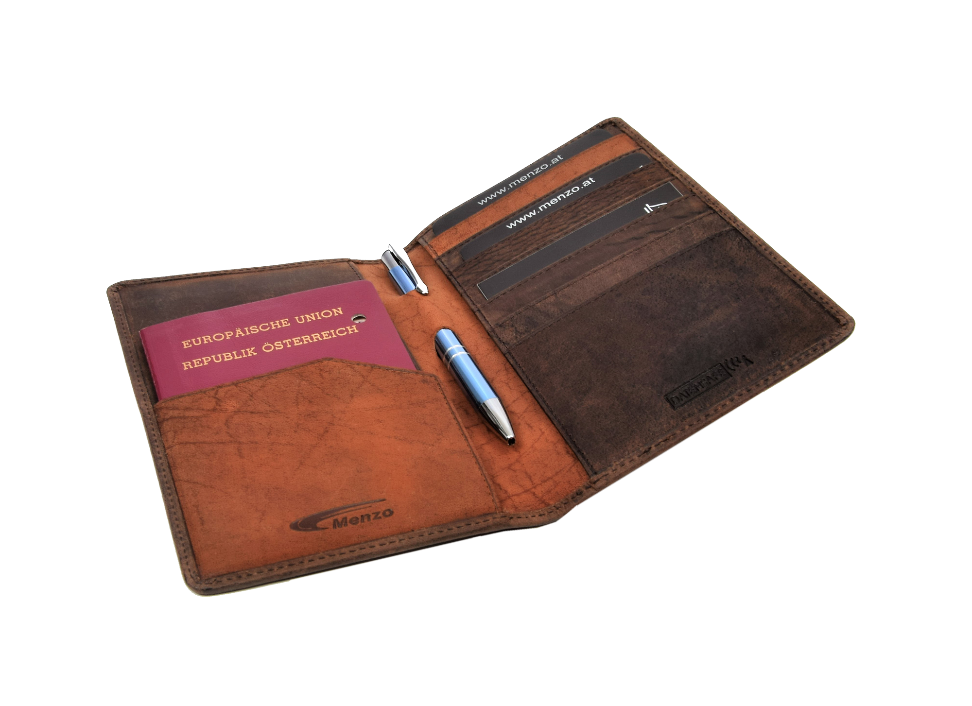 Menzo 988 Reisepass-/Dokumentenetui (marone)