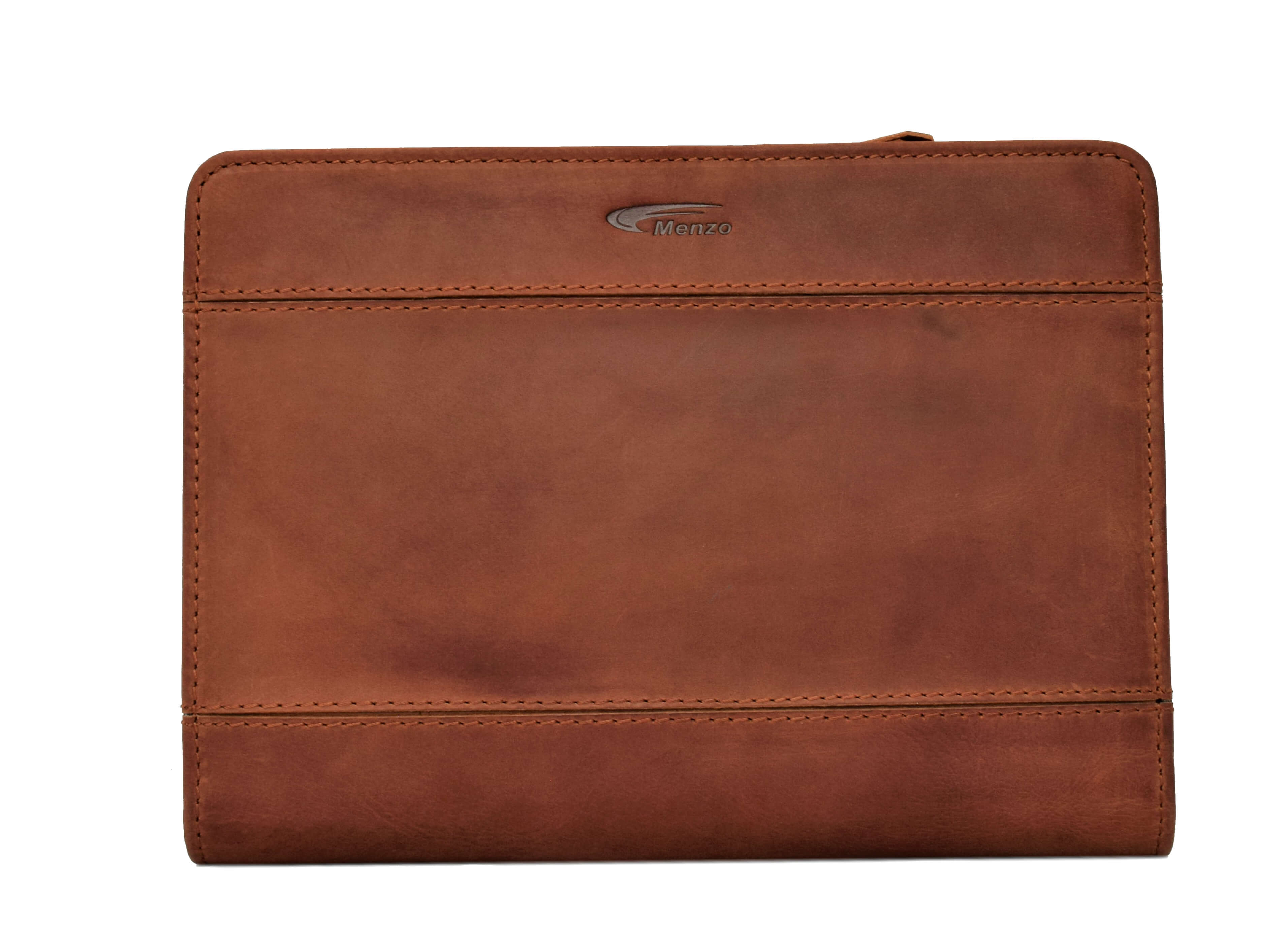 Menzo MB57 Schreibmappe A5 Büffelleder/deltabraun