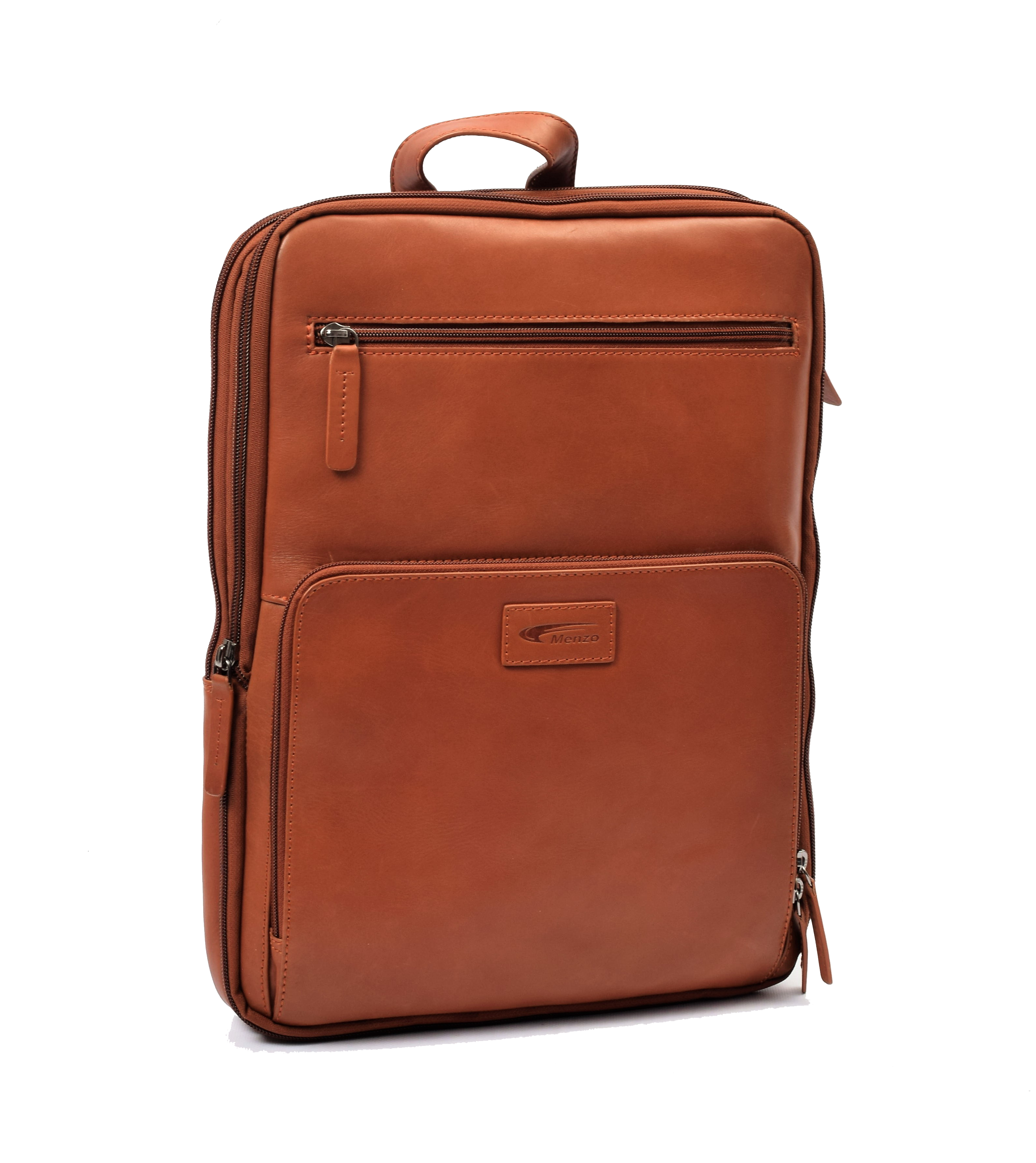 Menzo MB64D - Rucksack Rindsleder/cognac für 13,3 Zoll Laptop