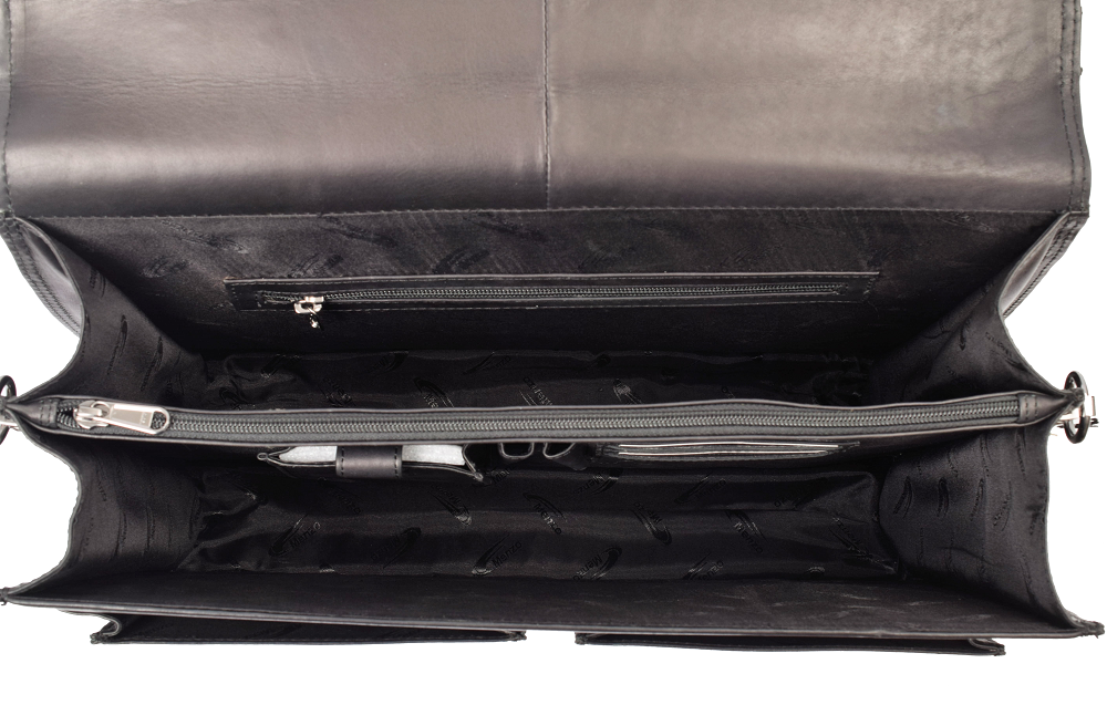 Menzo MB2D - 15,6 Zoll Aktentasche Rindsleder/schwarz