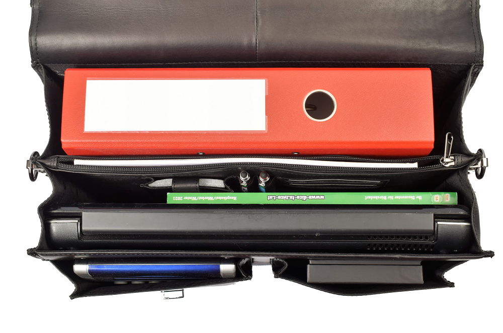 Menzo MB2D - 15,6 Zoll Aktentasche Rindsleder/schwarz