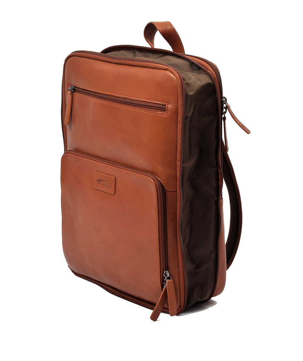 Menzo MB64D - Rucksack Rindsleder/cognac für 13,3 Zoll Laptop
