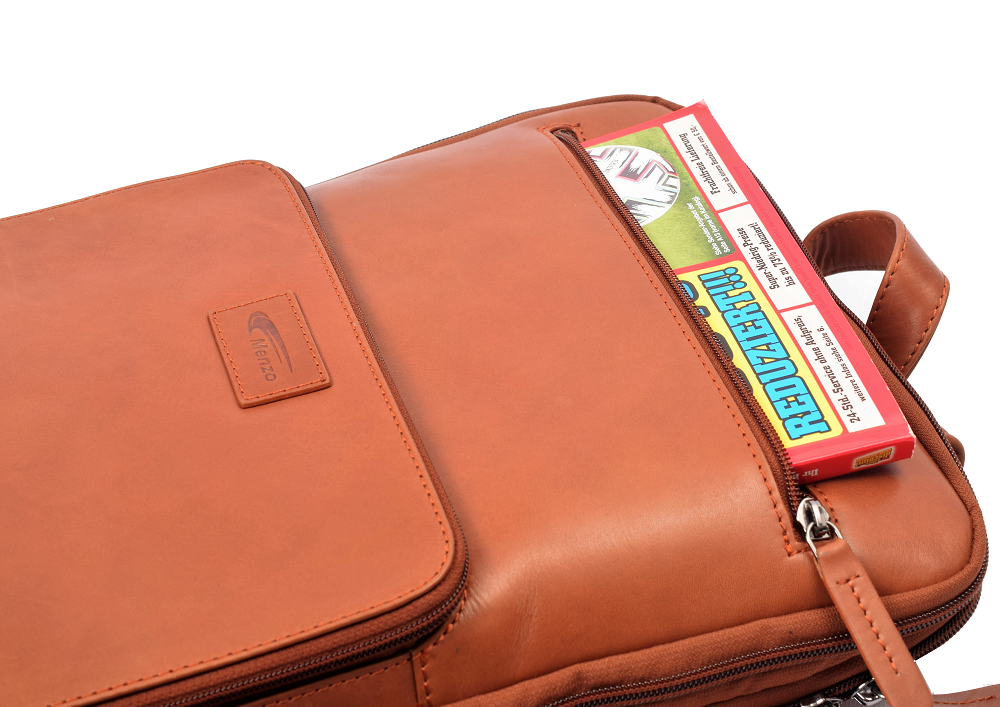Menzo MB64D - Rucksack Rindsleder/cognac für 13,3 Zoll Laptop