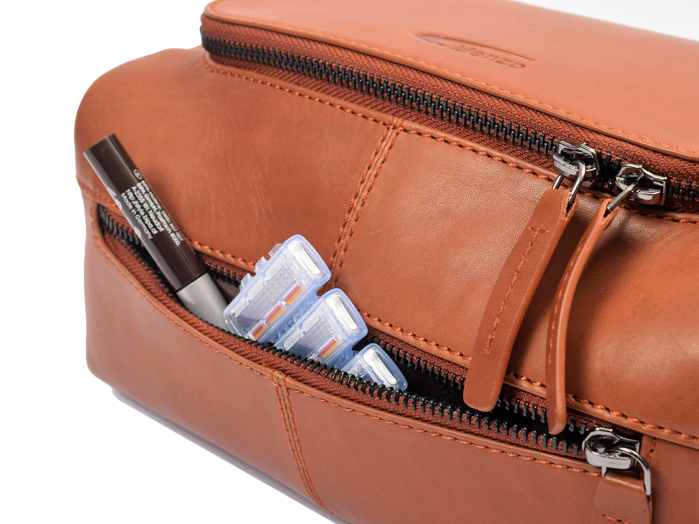Menzo MB48D Kulturbeutel Rindsleder/cognac