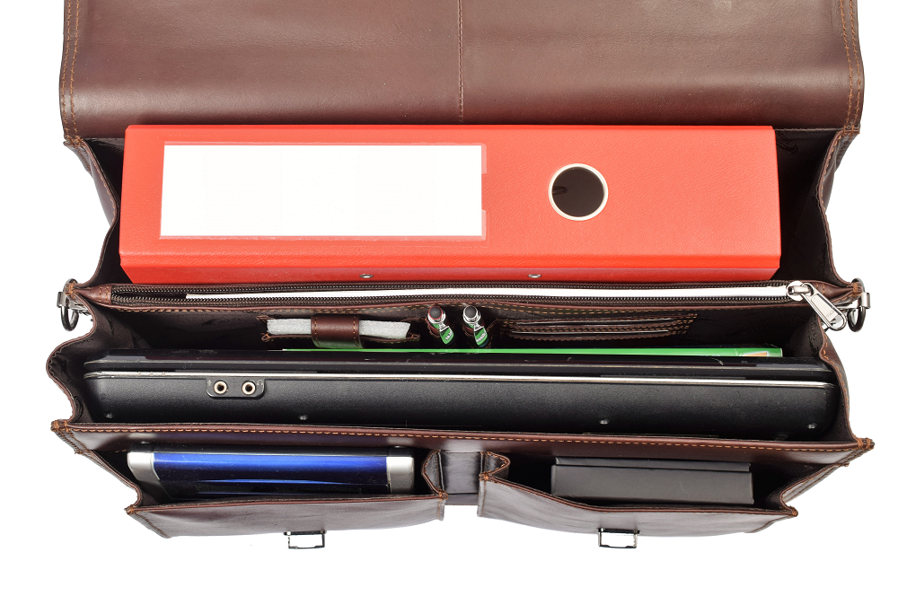 Menzo MB2D - 15,6 Zoll Aktentasche Rindsleder/braun