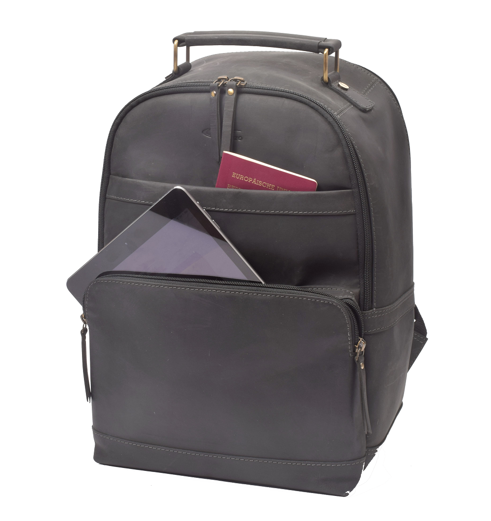 Menzo MB59 Rucksack Büffelleder/schwarz