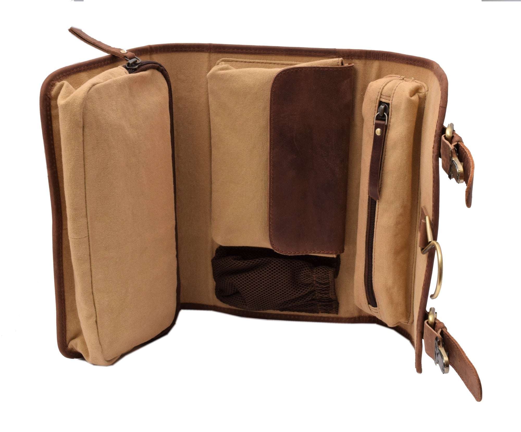 Menzo MB52 Kulturtasche Büffelleder/deltabraun