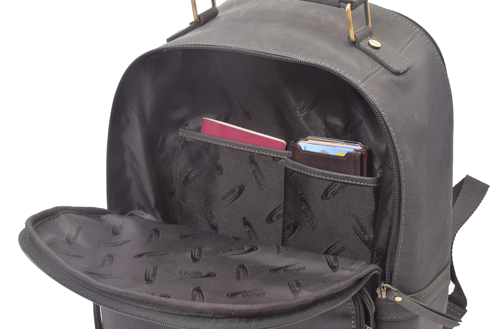 Menzo MB59 Rucksack Büffelleder/schwarz