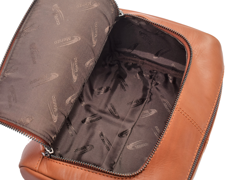 Menzo MB48D Kulturbeutel Rindsleder/cognac