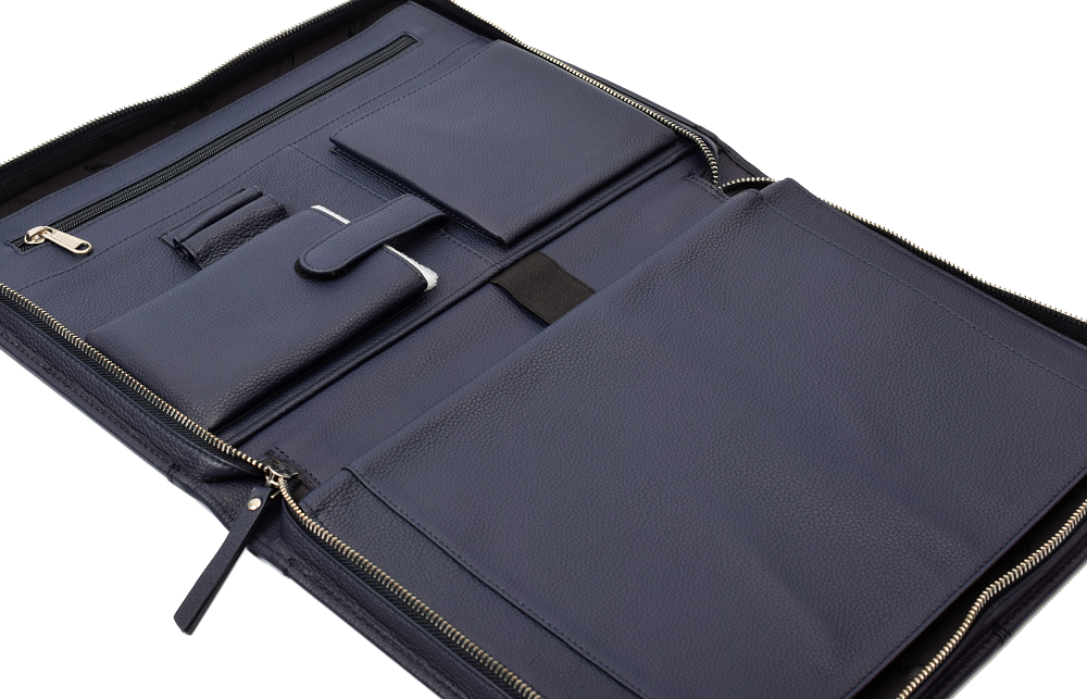 Menzo MB101 Schreibmappe A4 Nappaleder/navy