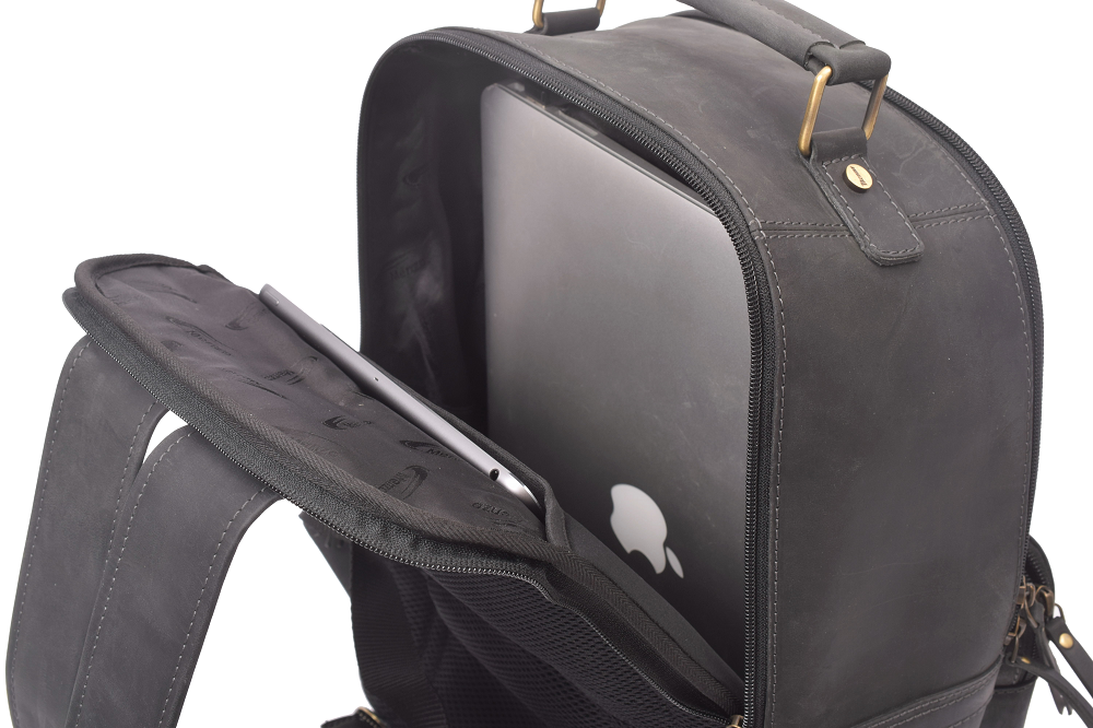 Menzo MB59 Rucksack Büffelleder/schwarz