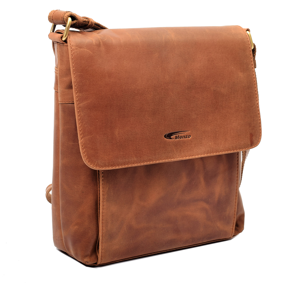 Menzo MB81 Umhängetasche Büffelleder/deltabraun