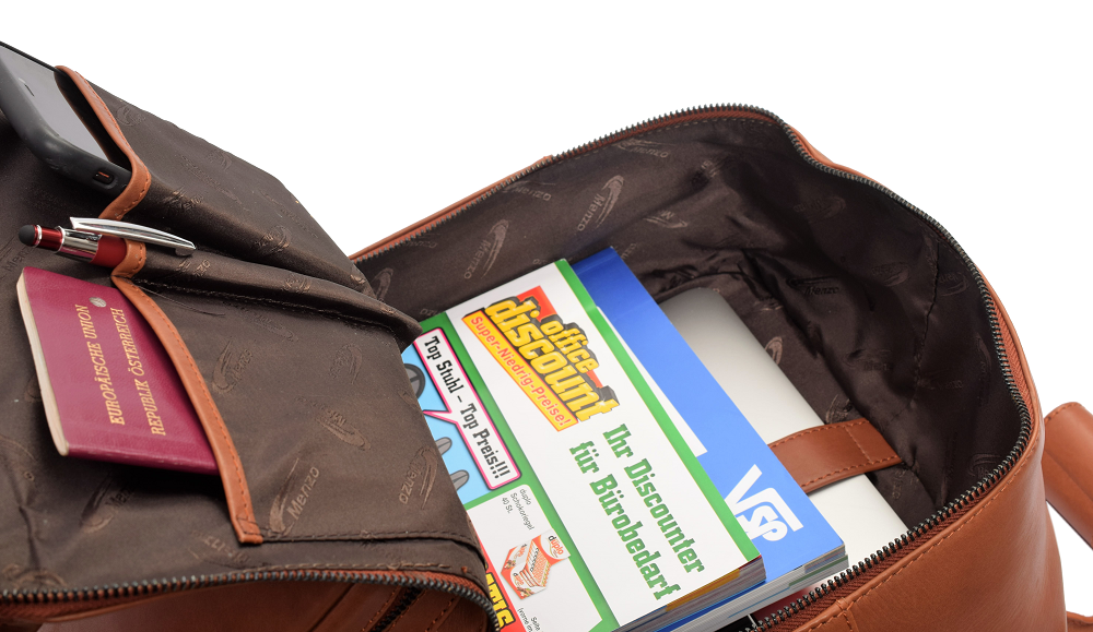 Menzo MB65D - Rucksack Rindsleder/cognac