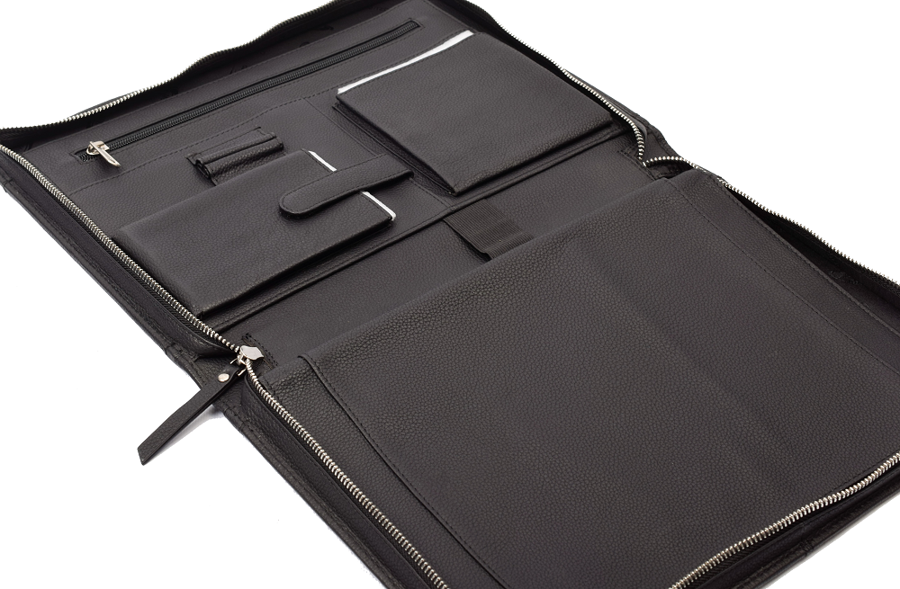 Menzo MB101 Schreibmappe A4 Nappaleder/schwarz