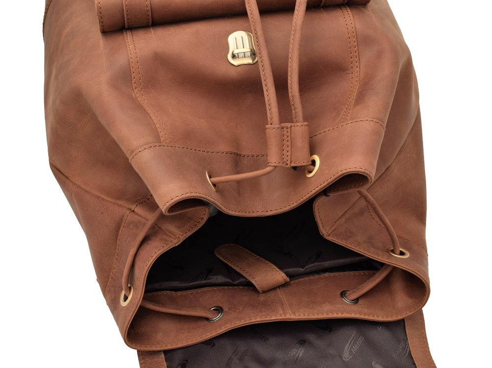 Menzo MB60 Rucksack Büffelleder/deltabraun