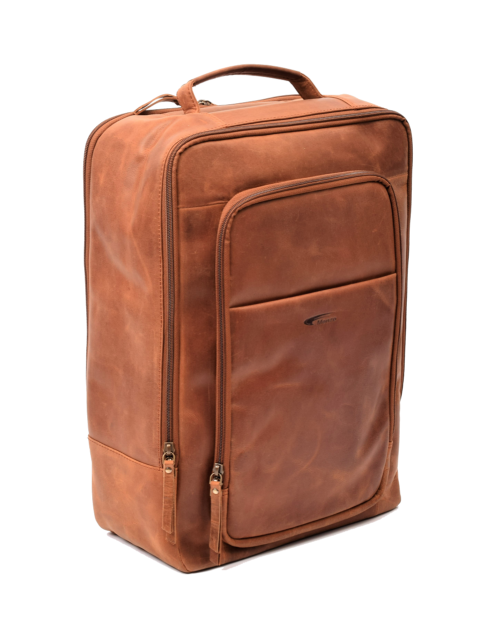 Menzo MB80 - Rucksack Büffelleder/deltabraun für 15,6 Zoll Laptop