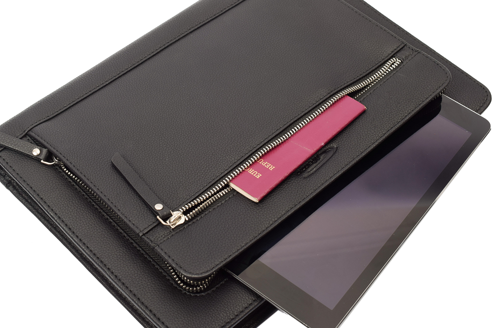 Menzo MB102 Schreibmappe A4 Nappaleder/schwarz