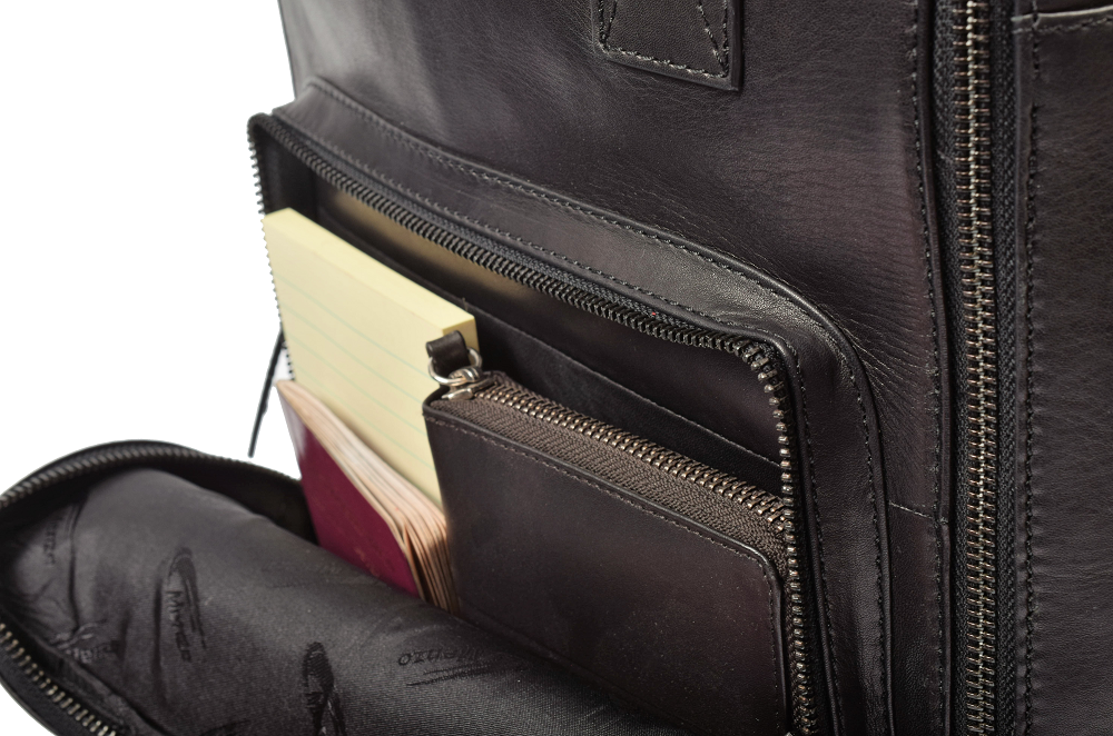 Menzo MB65D - Rucksack Rindsleder/schwarz