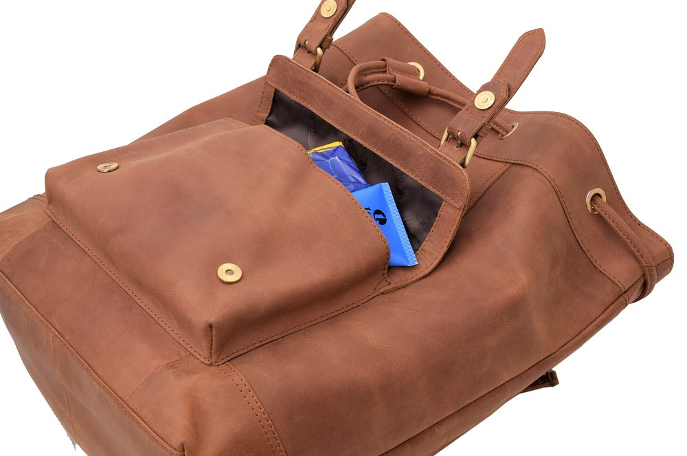 Menzo MB60 Rucksack Büffelleder/deltabraun