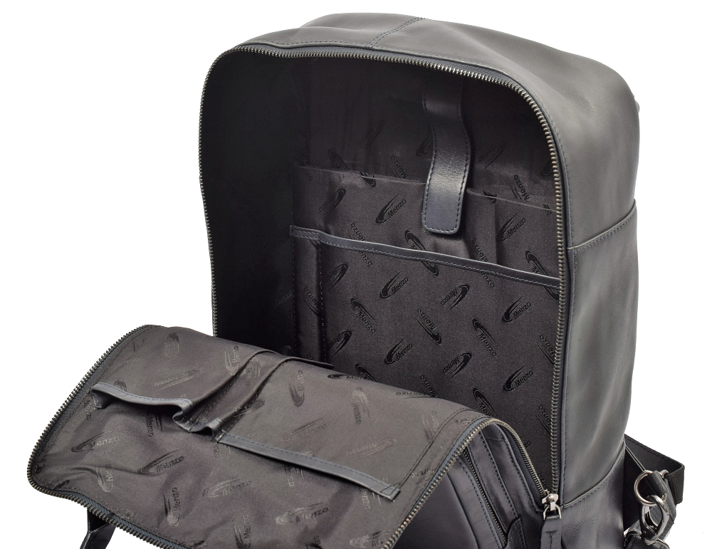 Menzo MB65D - Rucksack Rindsleder/blau