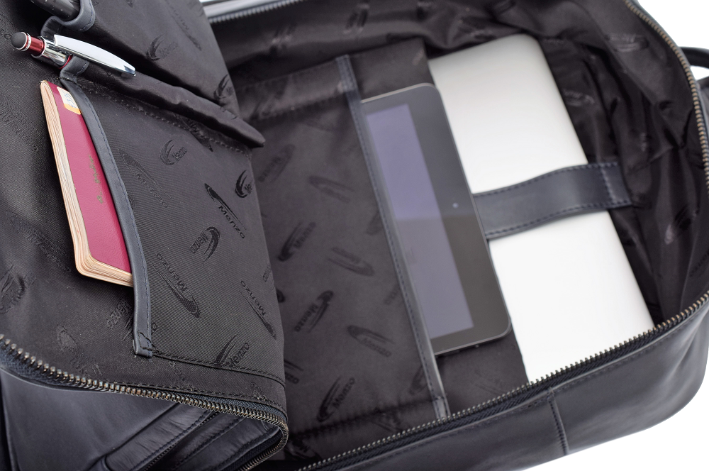 Menzo MB65D - Rucksack Rindsleder/blau