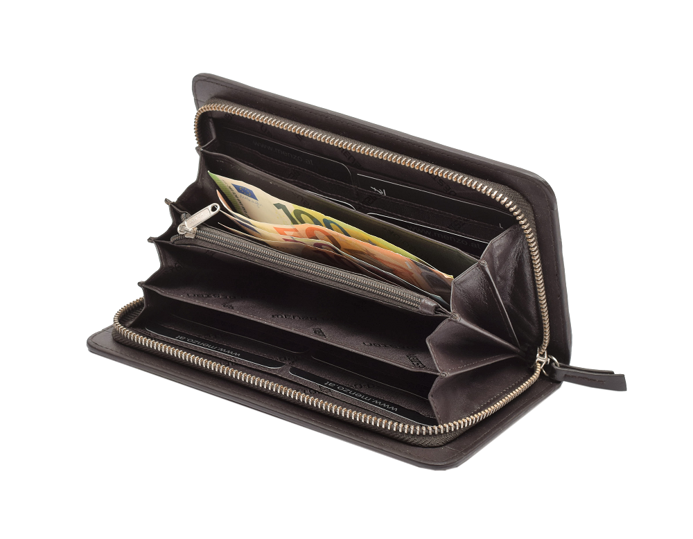 Menzo 945 Damenbörse Nappaleder/braun