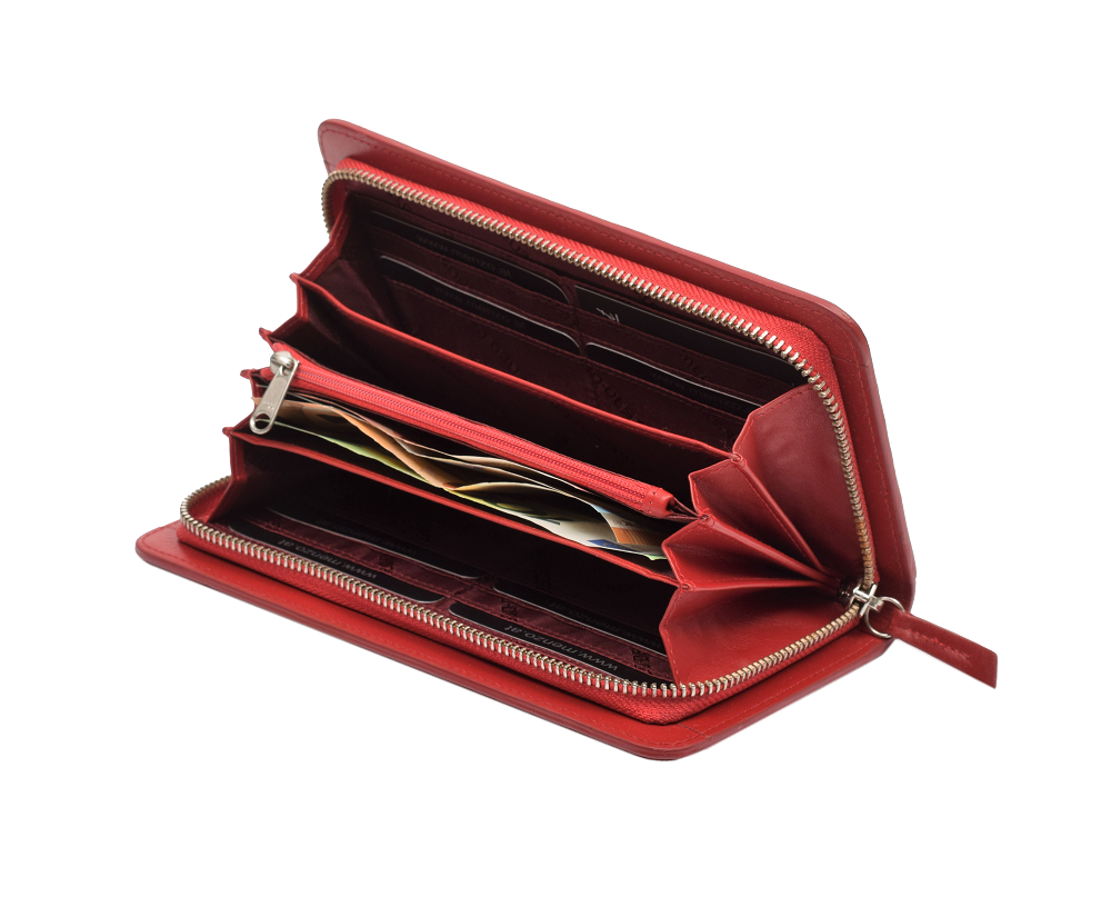 Menzo 945 Damenbörse Nappaleder/rot