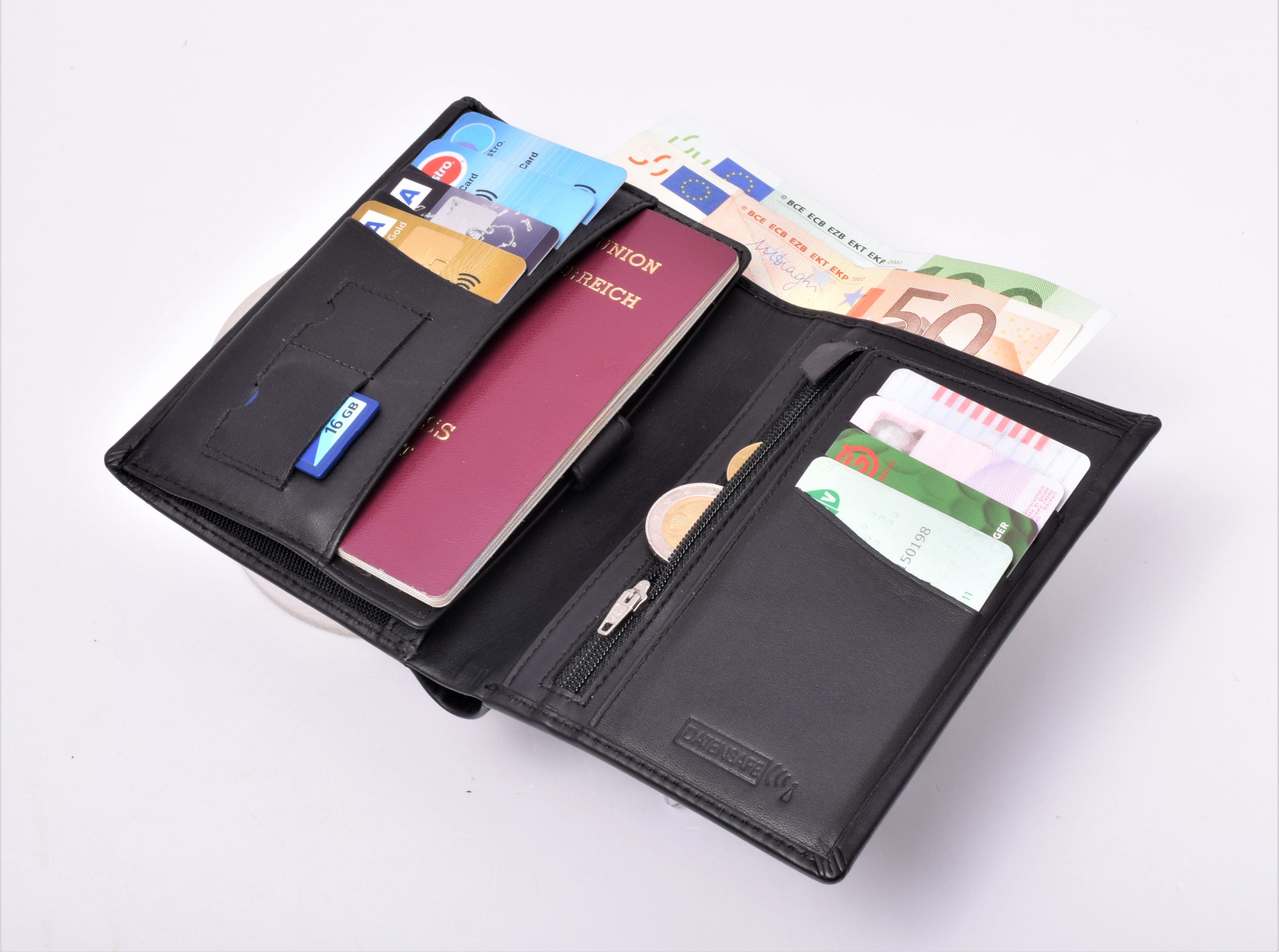 Menzo 983 Reisepass-/Dokumentenetui (schwarz) RFID - Schutz