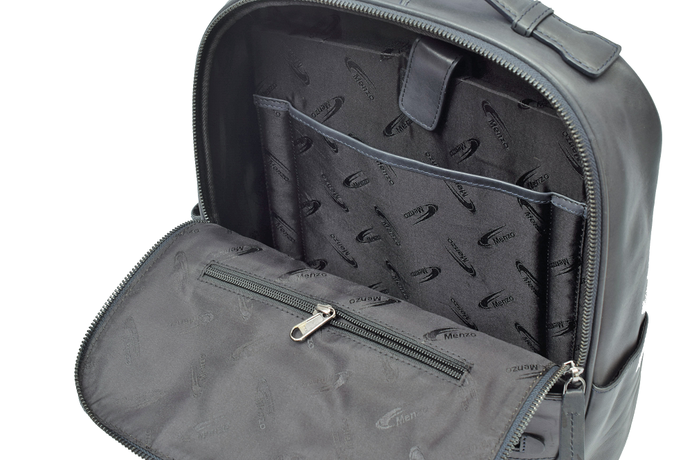 Menzo MB66D - Rucksack Rindsleder/blau