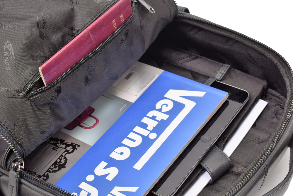 Menzo MB66D - Rucksack Rindsleder/blau