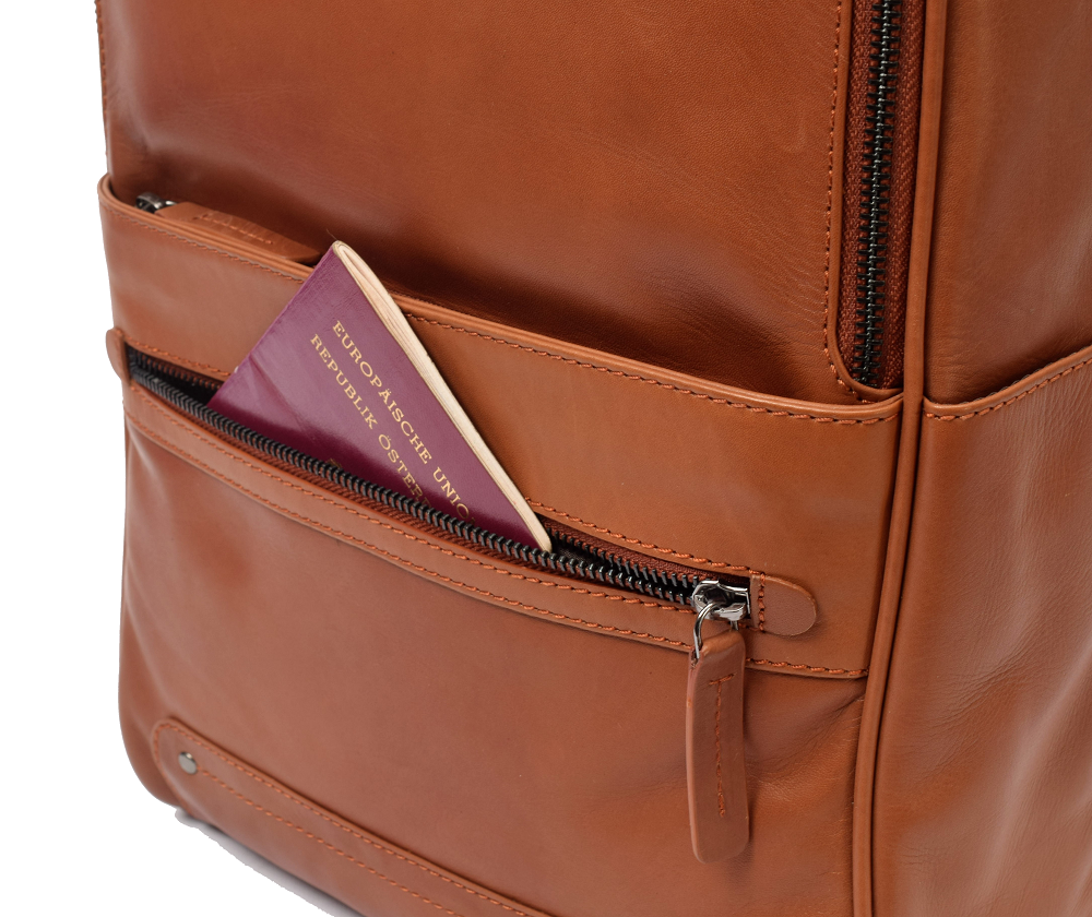 Menzo MB66D - Rucksack Rindsleder/cognac