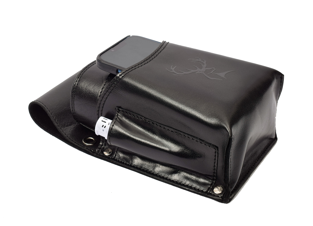 Hochwertiges MENZO 937Cglossy Hirsch Sonderedition - Profikellnerset mit Ordermanfach Rindsleder/schwarz