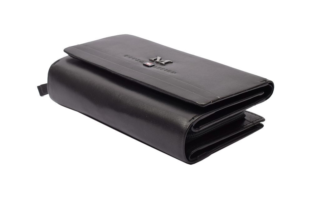 Menzo 7006 Damenbörse schwarz / Nappaleder