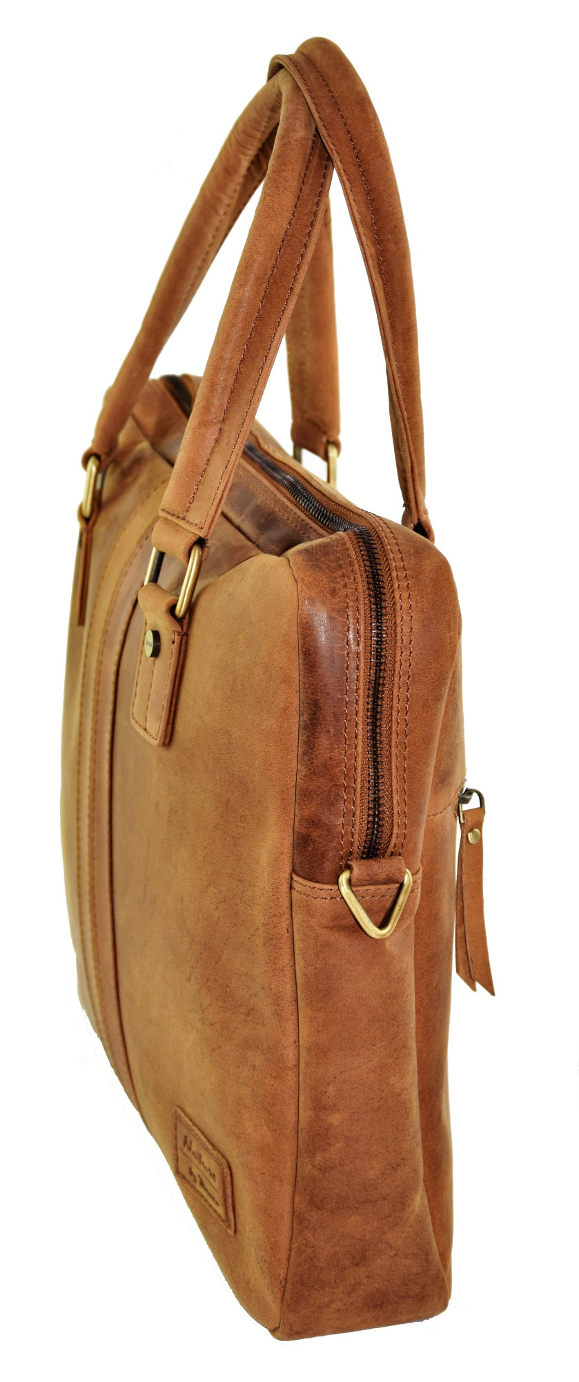 Menzo MB12 -14 Zoll Laptoptasche Büffelleder/deltabraun